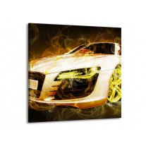 Canvas schilderij Audi | Geel, Wit, Groen | 50x50cm 1Luik