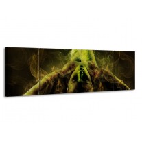 Glas schilderij Lichaam | Geel, Wit, Groen | 170x50cm 3Luik