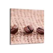 Canvas schilderij Koffie | Wit, Bruin | 70x70cm 1Luik