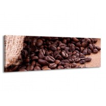 Glas schilderij Koffie | Wit, Bruin | 170x50cm 3Luik