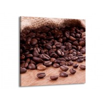 Canvas schilderij Koffie | Wit, Bruin | 70x70cm 1Luik