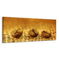 Canvas schilderij Keuken | Bruin, Geel | 145x58cm 1Luik