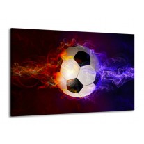 Canvas schilderij Spel | Blauw, Rood, Oranje | 140x90cm 1Luik