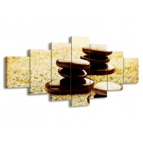 Canvas schilderij Spa | Zwart, Geel, Bruin | 210x100cm 7Luik