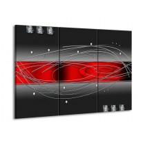 Glas schilderij Modern | Rood, Grijs | 90x60cm 3Luik