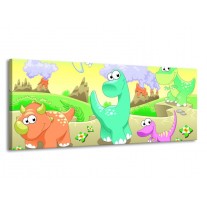 Canvas schilderij Sprookje | Groen, Oranje, Paars | 145x58cm 1Luik