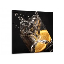 Canvas schilderij Keuken | Geel, Wit, Zwart | 70x70cm 1Luik