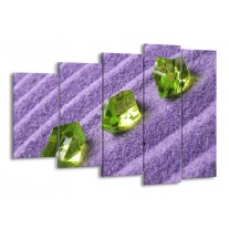 Glas schilderij Spa | Groen, Paars | 150x100cm 5Luik