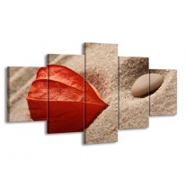Glas schilderij Spa | Bruin, Crème, Rood | 150x80cm 5Luik