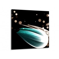 Glas schilderij Tulp | Blauw, Zwart | 50x50cm 1Luik