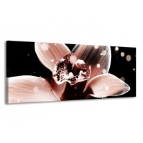 Glas schilderij Iris | Bruin, Zwart | 145x58cm 1Luik