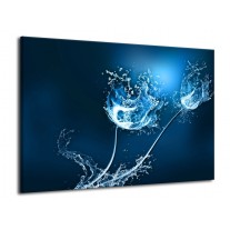 Glas schilderij Art | Blauw, Wit | 70x50cm 1Luik