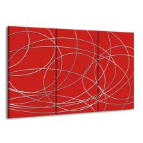 Canvas schilderij Art | Rood | 165x100cm 3Luik