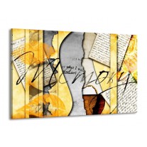 Canvas schilderij Art | Bruin, Geel | 140x90cm 1Luik