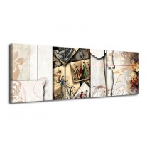 Glas schilderij Foto's | Bruin, Sepia | 120x40cm 3Luik