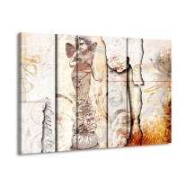 Glas schilderij Angel | Crème, Wit | 90x60cm 3Luik