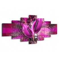 Canvas schilderij Anthurium | Paars | 210x100cm 7Luik