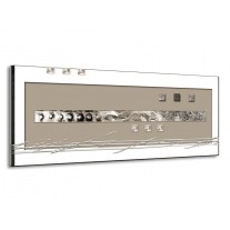 Canvas schilderij Art | Grijs, Wit, Zwart | 145x58cm 1Luik