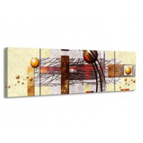Canvas schilderij Art | Bruin, Crème | 170x50cm 3Luik