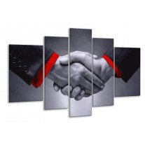 Glas schilderij Handen | Grijs, Rood | 170x100cm 5Luik