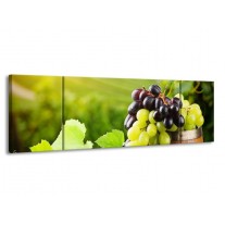 Glas schilderij Frankrijk | Groen, Bruin | 170x50cm 3Luik