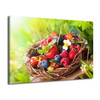 Glas schilderij Fruit | Groen, Rood | 70x50cm 1Luik