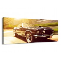 Canvas schilderij Mustang | Groen, Geel | 145x58cm 1Luik
