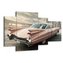 Canvas schilderij Oldtimer | Bruin, Grijs | 120x75cm 4Luik