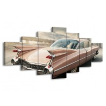 Canvas schilderij Oldtimer | Bruin, Grijs | 210x100cm 7Luik