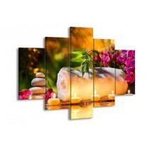Canvas schilderij Spa | Geel, Bruin, Paars | 150x105cm 5Luik