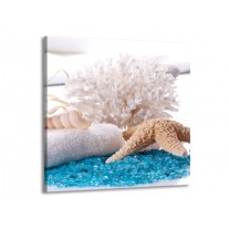 Canvas schilderij Spa | Blauw, Wit | 50x50cm 1Luik