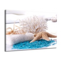 Canvas schilderij Spa | Blauw, Wit | 70x50cm 1Luik