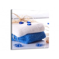 Glas schilderij Spa | Blauw, Wit | 70x70cm 1Luik