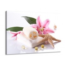 Glas schilderij Spa | Roze, Wit | 100x70cm 1Luik