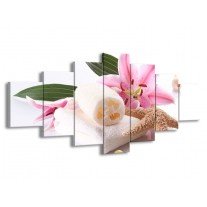 Canvas schilderij Spa | Roze, Wit | 210x100cm 7Luik