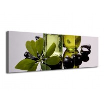 Glas schilderij Olijven | Groen, Grijs | 120x40cm 3Luik