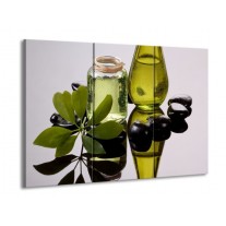 Glas schilderij Olijven | Groen, Grijs | 90x60cm 3Luik