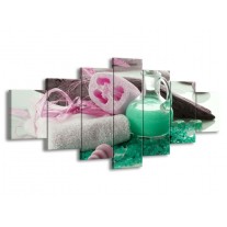 Canvas schilderij Spa | Groen, Roze | 210x100cm 7Luik