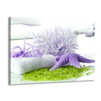 Glas schilderij Spa | Paars, Groen, Wit | 100x70cm 1Luik