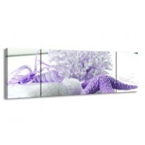 Glas schilderij Spa | Paars, Groen, Wit | 170x50cm 3Luik