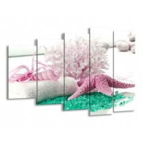 Canvas schilderij Spa | Roze, Groen | 150x100cm 5Luik