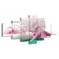Canvas schilderij Spa | Roze, Groen | 210x100cm 7Luik