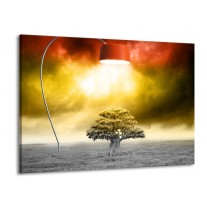 Glas schilderij Modern | Geel, Groen, Rood | 100x70cm 1Luik