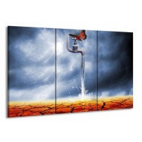 Glas schilderij Modern | Bruin, Grijs | 165x100cm 3Luik