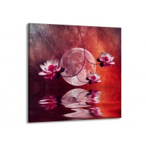 Glas schilderij Modern | Rood, Paars, Roze | 70x70cm 1Luik