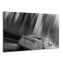 Canvas schilderij Auto | Zwart, Grijs | 165x100cm 3Luik