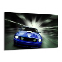 Canvas schilderij Mustang | Blauw, Grijs | 140x90cm 1Luik