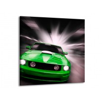 Canvas schilderij Mustang | Groen, Grijs | 70x70cm 1Luik