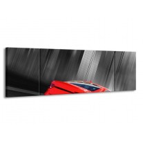 Canvas schilderij Auto | Rood, Grijs | 170x50cm 3Luik