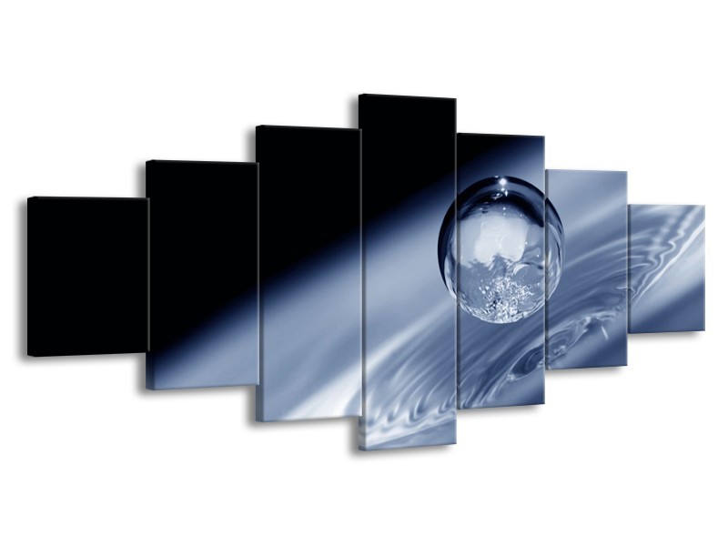 Glas schilderij Druppel | Grijs, Zwart, Wit | 210x100cm 7Luik